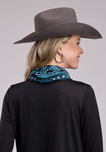 Roper Apparel Women's Black Aztec Print Cowl Neck Pullover