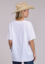 Roper Apparel Women's "Cowboy Stampede and Rodeo" White Boyfriend Fit T-Shirt