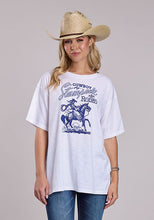 Pard's Western Shop Roper Apparel Women's "Cowboy Stampede and Rodeo" White Boyfriend Fit T-Shirt