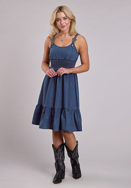 Roper Apparel Women's Denim Ruffle Tank Dress Roper Apparel Women's Denim Ruffle Tank Dress