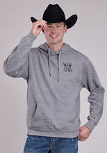 Men's Grey Tin Haul Hoodie with Bull Screen Print on Back