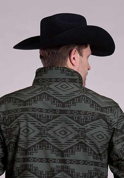 Roper Men's Black/Charcoal Southwest Print Soft Shell Jacket – Pard's ...