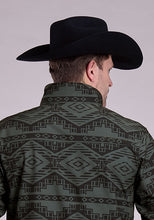 Roper Men's Black/Charcoal Southwest Print Soft Shell Jacket