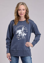 Pard's Western Shop Roper Apparel Blue Stetson Cowgirl Oversized Sweatshirt for Women