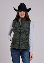 Pard's Western Shop Roper Women's Black/Charcoal Southwest Print Soft Shell Vest