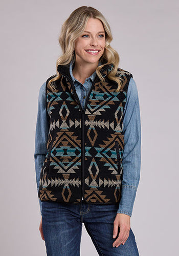 Pard's Western Shop Roper Apparel Women's Multi Color Aztec Print Vest