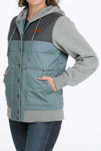 Cinch Women's Blue/Grey Canvas Hoodie Jacket