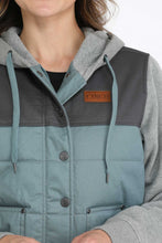 Cinch Women's Blue/Grey Canvas Hoodie Jacket