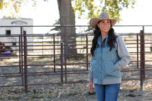 Cinch Women's Blue/Grey Canvas Hoodie Jacket