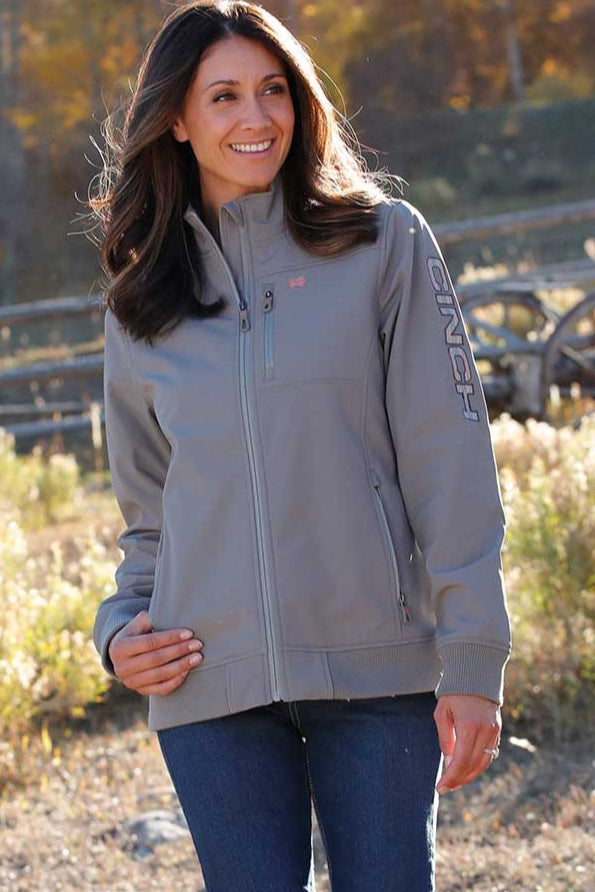 cinch gray jacket
