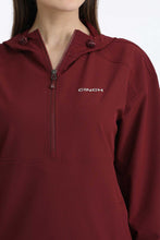 Cinch Women's Burgundy 1/2 Zip Windbreaker