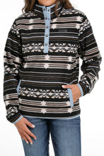 Pard's western shop Cinch Black Southwest Stripe Print Polar Fleece Pullover for Women