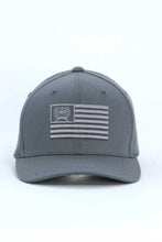 Cinch Gray Fitted FlexFit Ballcap with USA Flag