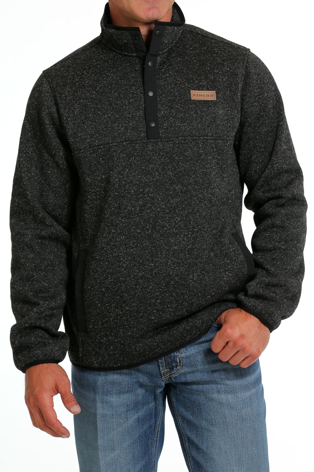 Pard's Western shop Cinch Men's Charcoal Sweater Knit Pullover