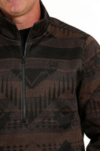 Cinch Men's Brown Southwest Print 1/2 Zip Pullover