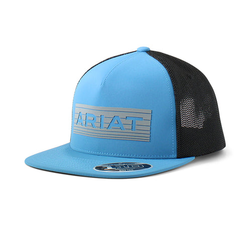 Pard's Western Shop Ariat Blue/Black Flexfit 110 Ballcap with Grey Reflective Logo