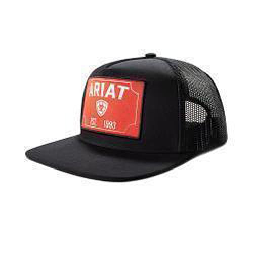 Pard's Western Shop Ariat Black Ballcap with Red Ariat Patch