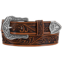 Pard's Western Shop Tony Lama Brown Tooled Lil Westerly Belt for Kids