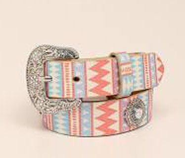Pard's Western Shop Angel Ranch Multi Color Design Glitter Belt for Girls