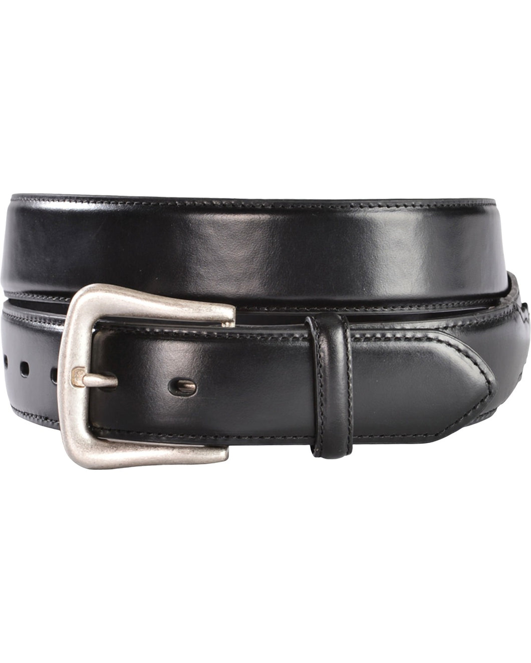Pard's Western Shop Nocona Black Belt with Black Overlay Tabs