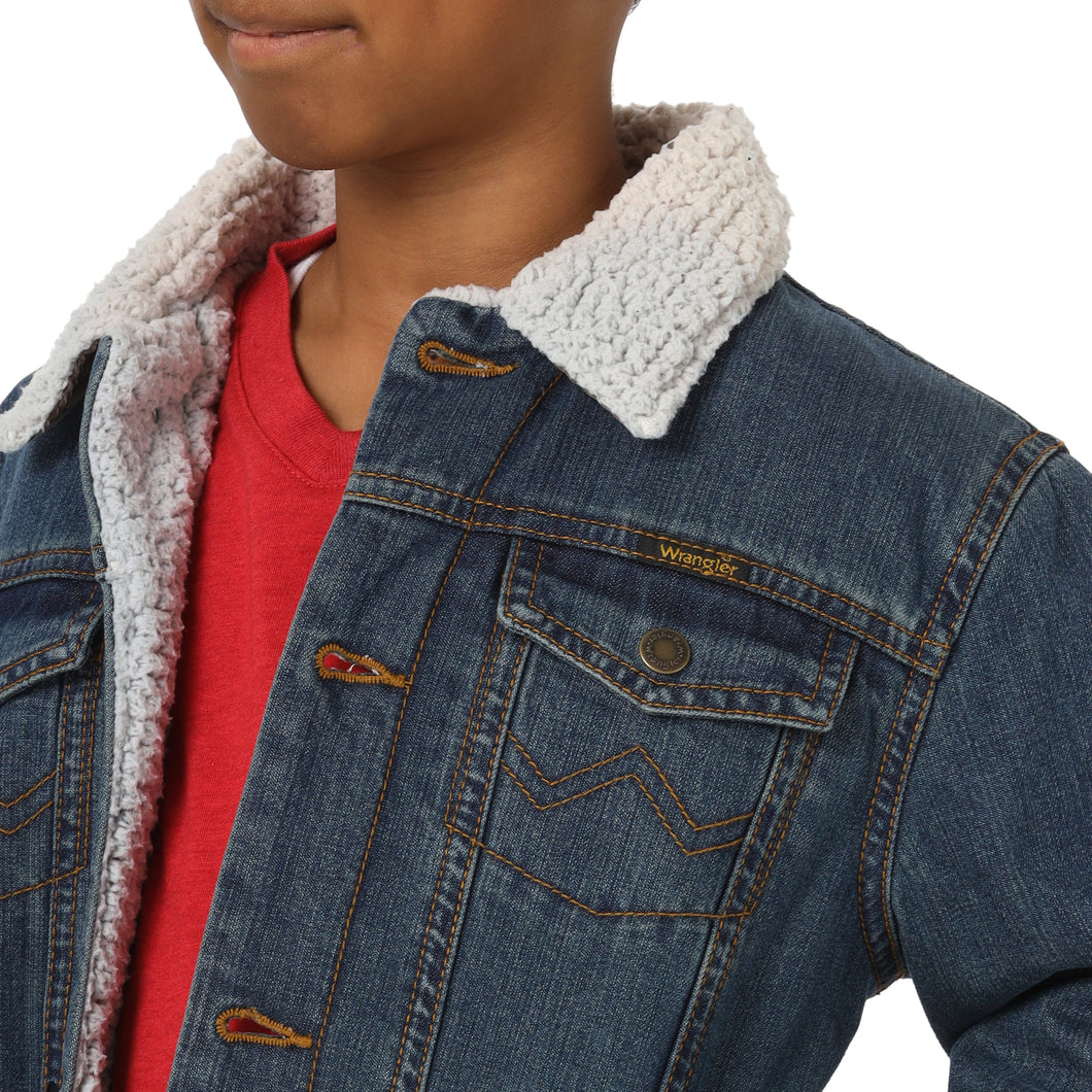 Wrangler Boys Sherpa Lined Denim Jacket – Pard's Western Shop Inc.