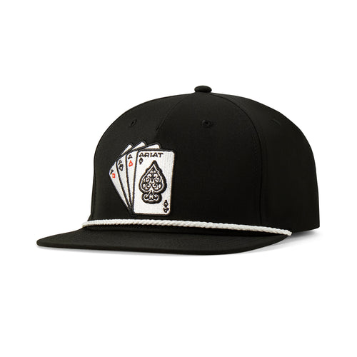 Ariat Ace of Spaded Playing Cards Black Ballcap