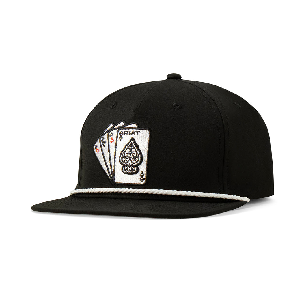Ariat Ace of Spaded Playing Cards Black Ballcap