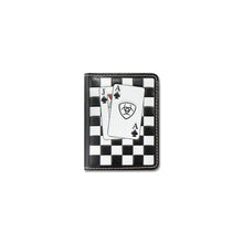 Pard's Western Shop Ariat Black/White Checkerboard Cards Bifold Flip Style Wallet