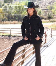 Cruel Girl Black Western Whipstitched Shirt Jacket for Women