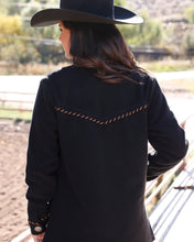 Cruel Girl Black Western Whipstitched Shirt Jacket for Women