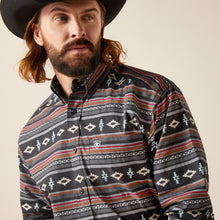 Ariat Black Multi Aztec Print Noland Classic Fit Button-Down Shirt for Men