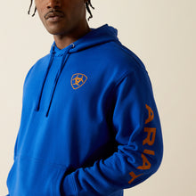 Ariat Men's Blue with Orange Logo Hoodie