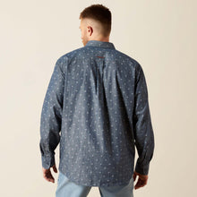 Ariat Men's Watson Chambray Blue Print Classic Fit Button-Down Shirt