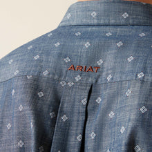 Ariat Men's Watson Chambray Blue Print Classic Fit Button-Down Shirt