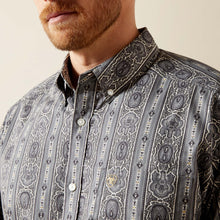 Ariat Men's Tatum Grey Paisley/Geo Print Classic Fit Button-Down Shirt