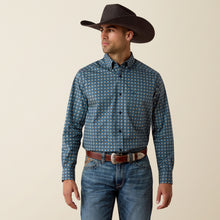 Pard's Western Shop Ariat Men's Lex Real Teal Southwest Geo Print Classic Fit Button-Down Shirt