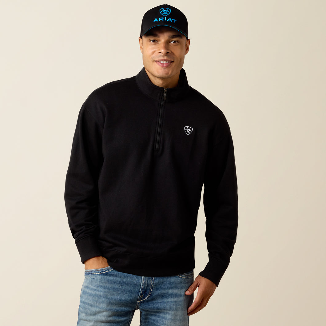 Pard's Western Shop Ariat Men's Black 1/4 Zip Sweatshirt