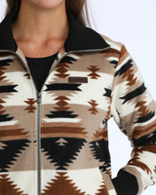 Cinch Women's Khaki/Brown/Black Southwest Print Polar Fleece Full Zip Jacket