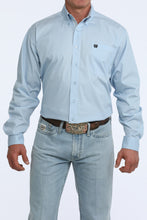 Pard's Western shop Cinch Men's Solid Light Blue Button-Down Stretch Shirt