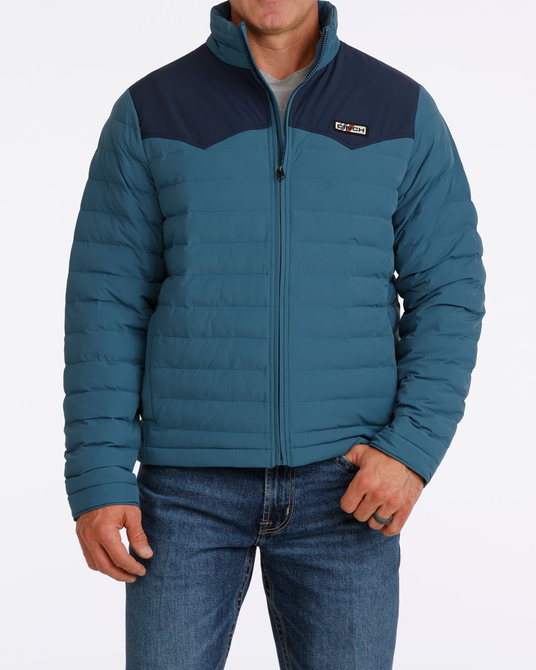 Pard's Western Shop Cinch Men's Teal Blue Primaloft Quilted Jacket