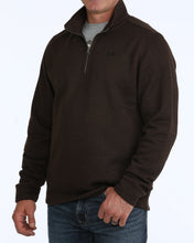 Cinch Brown 1/4 Zip Fleece Sweater Pullover for Men