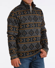 Cinch Men's Charcoal Southwest Print 1/2 Zip Sweater Knit Pullover