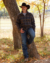 Cinch Men's Charcoal Southwest Print 1/2 Zip Sweater Knit Pullover