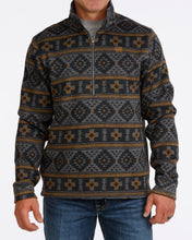 Pard's Western Shop Cinch Men's Charcoal Southwest Print 1/2 Zip Sweater Knit Pullover