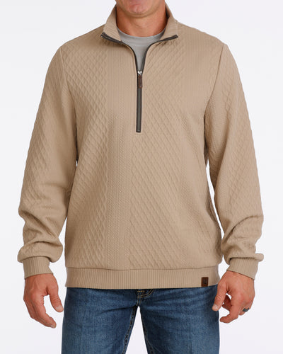 Pard's Western Shop Cinch Men's Stone 1/2 Zip Textured Pullover Sweater
