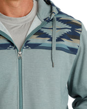Cinch Men's Blue Aztec Print Full Zip Hoodie