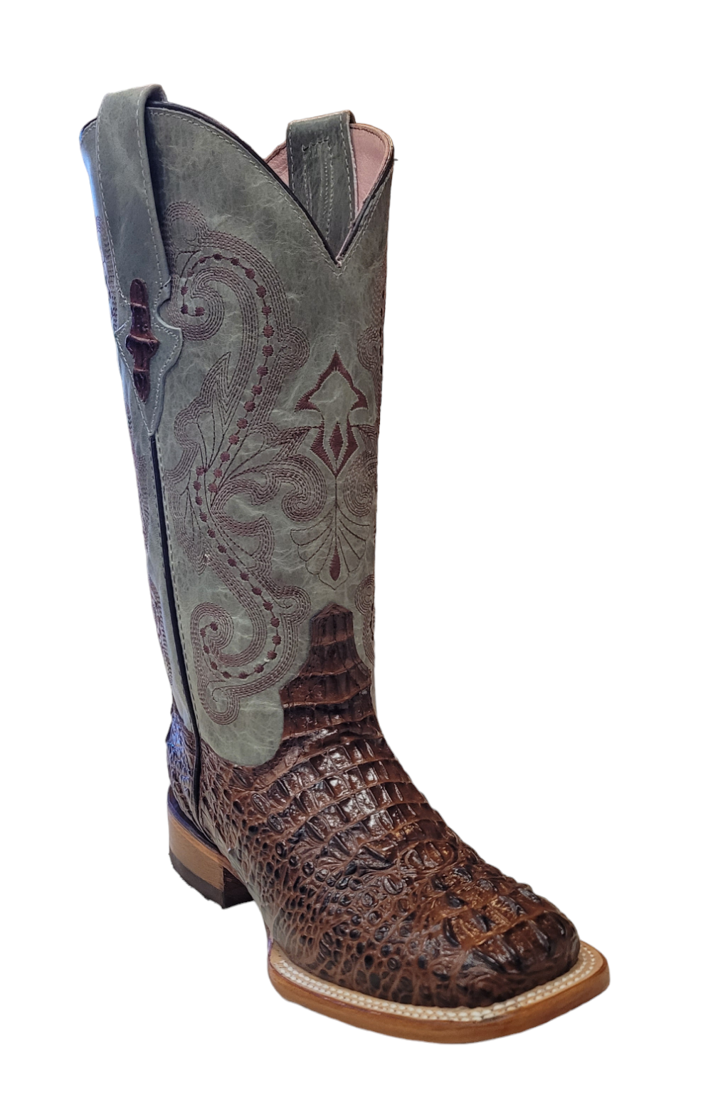 Ferrini Stampede Rust Crocodile Print Broad Square Toe Boots for Wom Pard s Western Shop