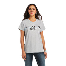 Pard's Western Shop Ariat REAL Heather Grey Cow Pasture T-Shirt for Women