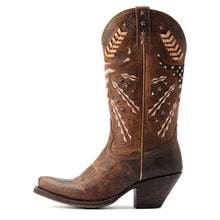 Women's Tan Circuit Fancy Embroidered Americana Snip Toe Western Boots