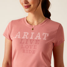 Ariat Dusty Rose Live, Love, Ride T-Shirt for Women